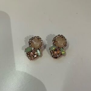 Elegant Crystal and Stone Earrings